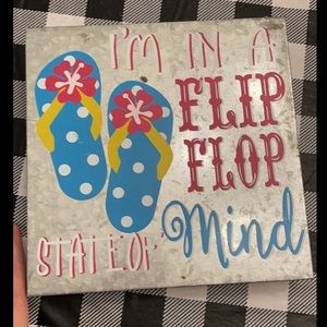 Metal Flip Flop Sign